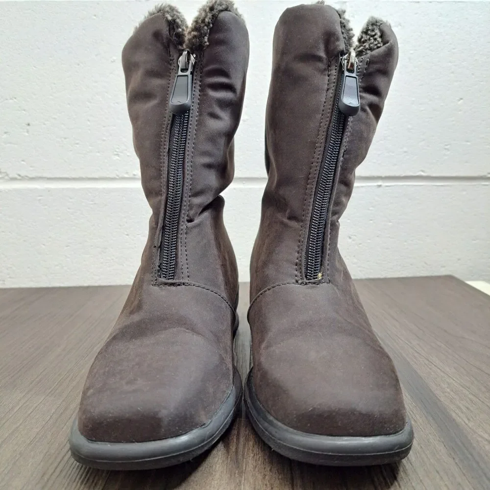 Toe Warmers Winter Snow Boots  Dark Brown Insulated Snow Boots‎ Women's Size 6N